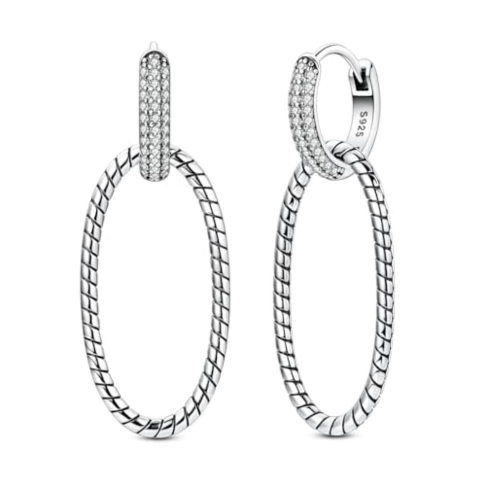 925‎ Sterling Silver Hoop Earrings for Women Dangle Earrings Small Boho Earrings